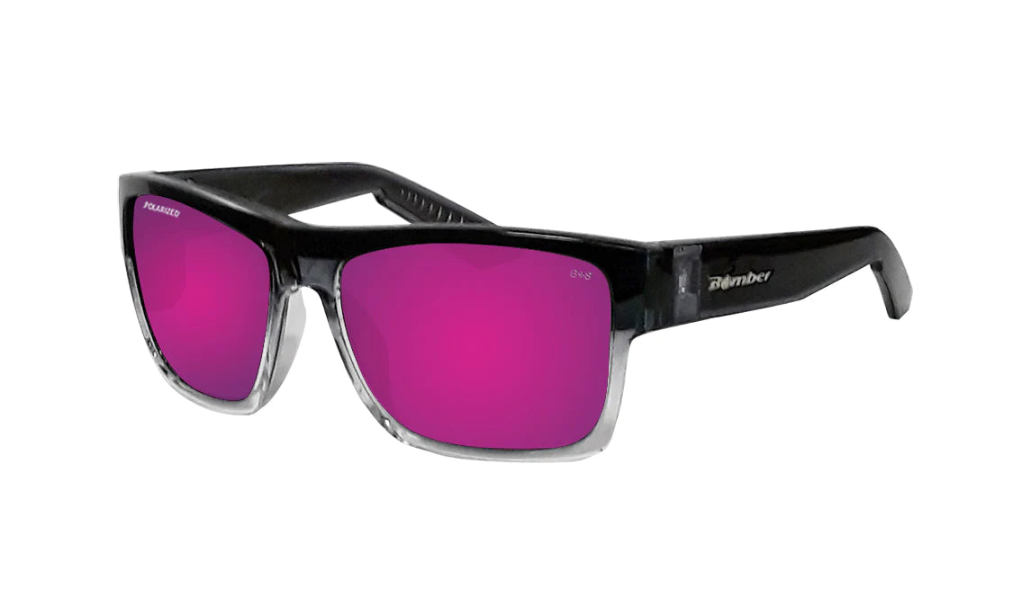 CLUTCH Safety - Polarized Revo Pink Mirror Crystal Bomber